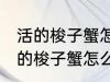 活的梭子蟹怎么蒸或者煮详细一点 活的梭子蟹怎么蒸