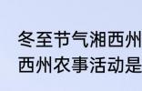 冬至节气湘西州农事活动 冬至节气湘西州农事活动是什么