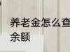 养老金怎么查询余额 养老金如何查询余额