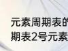 元素周期表的二号元素是什么 元素周期表2号元素是氦吗